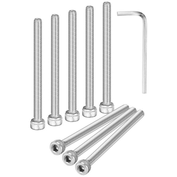 Uxcell 20-Pack M4 x 50mm Hex Socket Head Cap Screws Bolts, 304 Stainless Steel Machine Bolt Full Thread Precision Fasteners