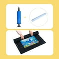 thumbnail image 3 of Yeacher Puzzle Roll Up Mat Felt Storage Mat Puzzle Saver with Inflatable Tube + Mini Pump + 3 Fasteners + Drawstring Storage Bag for Children Adults Educational Tool for 2000 Pieces Puzzles, 3 of 8