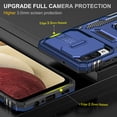 thumbnail image 6 of Compatible for Samsung Galaxy A22 5G 6.6 Inch, Heavy Duty TPU Protective Anti-Shock Case with Camera Slide Ring Kickstand Phone Cover for Samsung Galaxy A22 5G,Navyblue, 6 of 7