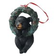 thumbnail image 1 of Pequeño animal decorativo de Navidad colgante para árbol de Navidad, hogar, oficina, dormitorio con cuerda (oso negro) brillar Electrónica, 1 of 5
