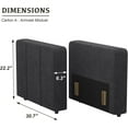 thumbnail image 3 of Belffin Side Armrest for Modular Sectional Sofa, Armrest Module for Sectional Sleeper Sofa Bed Dark Grey, 3 of 6