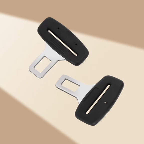 Vruelia Car Seat Belt Buckle Clips, 2pcs Black Auto Seatbelt Holders, Vehicle Organizer Adjusters, Secure & Neat, Easy Installation