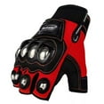 thumbnail image 1 of Madmotor Demi-Doigt, Joint d'Extérieur en Acier L, Gants de Moto en Alliage d'Acier Rouges pour Hommes, 1 of 8