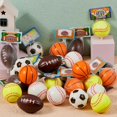 thumbnail image 6 of Meottam 30 Sets Squeeze Sports Ball Toys with Valentines Day Gift Cards for Classroom Exchange Prizes, Stress Relief, Valentine Party Favor Toys, 6 of 7