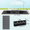 thumbnail image 3 of Outsunny Reversible Outdoor RV Rug, 9' x 18', Lantern, Black & Grey, 3 of 10