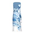thumbnail image 5 of FcBaudy Robe Sans Manches Col Rond, Robes d'Été pour Femmes, Robes Femmes Robe Longue Imprimée Sans Manches et en Lin Col Rond Robe Femmes, 5 of 5