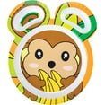 thumbnail image 5 of Bentology Zoo Friends Mealtime Melamine Feeding Plates - Set of 4 Different Cute Animal Pal Dishes for Kids - Panda, Alligator, Tiger & Monkey - Divided Compartments, BPA Free, 5 of 5