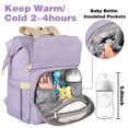 thumbnail image 3 of Jiefeike Mochila Para Pañales Mochila De Viaje Morada Para Papá, Mamá, Niños Y Niñas, Bolsillos Aislados, Bolsas Portátiles Para Pañales Para Bebés Con Puerto De Carga Usb, Rfid, Antirrobo, Resistente, 3 of 5