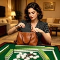 thumbnail image 3 of Mahjong Tile Racks with Card Holder Multicolor Plastic Domino Game Trays Desktop Mahjong Accessory for Game Night, 3 of 5