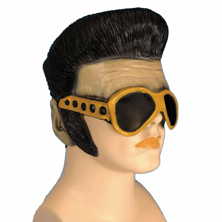 Elvis Presley Mask And Sunglasses Sideburns Hair Wig King Of Rock And Roll (Best Wig Store In Las Vegas)
