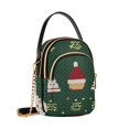 thumbnail image 7 of FORMRS Crossbody Bag for Women Quilted Travel Shoulder Cell Phone Purse with Chain Strap Handbag, Christmas Santa Hats, 7 of 7