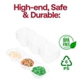 thumbnail image 5 of Smarty Clear Rectangular Mini 3-Hole Disposable Plastic Dessert Bowls 240ct, 5 of 6