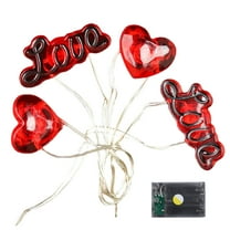 Matoen Valentine's Day Love Rose Love Small Colourful Lights String Lights, 78 Inch 20LEDs String Lights Battery Box Model Christmas String Lights