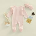 thumbnail image 4 of WIBACKER Baby Girls' Sleep and Play Pajamas Cotton One-Piece Footies Romper Jumpsuit Zip Front Pjs, 4 of 8