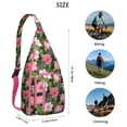 thumbnail image 3 of Jungle Floral Sling Backpack - Exotic Monstera & Flowers Design Crossbody Bag, Fashionable Pack, 3 of 4