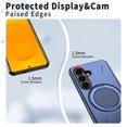 thumbnail image 3 of For Samsung Galaxy A25 5G Phone Case,With 360°Rotatable Contractile Ring Kickstand,Compatible with Mag-safe,Heavy Duty Protection,Rugged Shockproof Anti-Scratch Durable Phone Case,Blue, 3 of 6