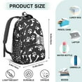 thumbnail image 5 of Paw Prints and Bones Backpack for School,Cute School Bag,Schoolbag with Adjustable Shoulder Straps & Padded Back,16.9 Inch, 5 of 5