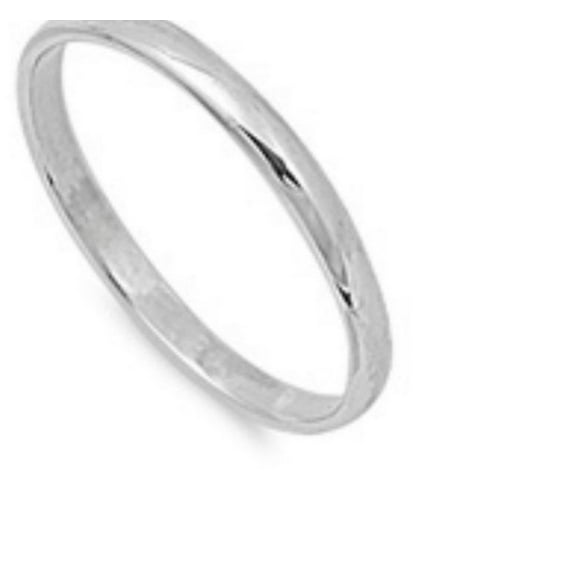 2mm Sterling Silver Plain Band Toe Ring