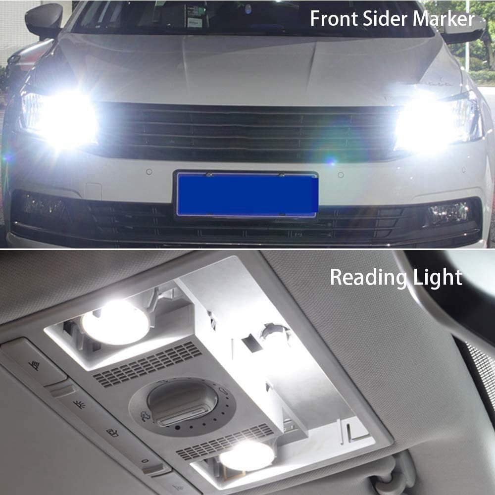 Car Side Marker Light W5W LED 6Pcs T10 Canbus 168 194 Bulb 24SMD License  Lamp DC 