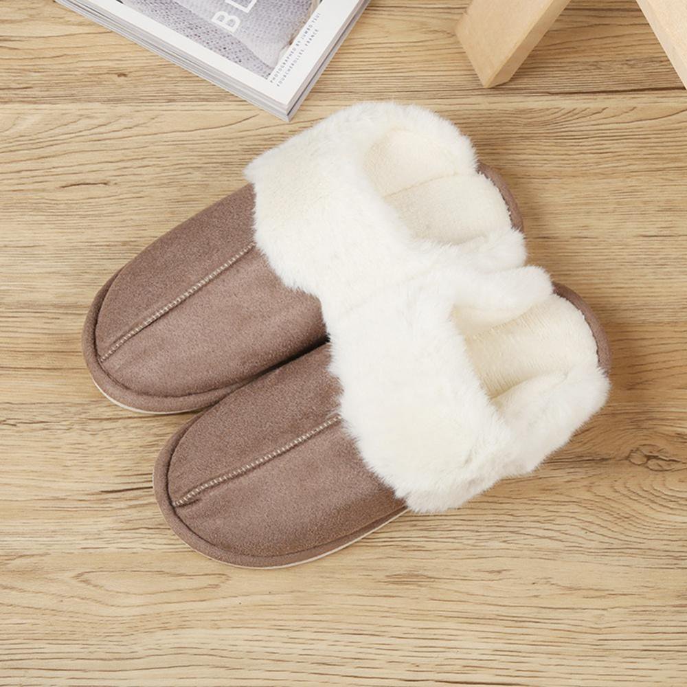 Pantoufles Homme En Mousse Mémoire - Doublure Fausse Fourrure, Tige Velours, Semelle Antidérapante | Chaussons Chauds Pour Intérieur/extérieur - 10