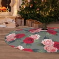 thumbnail image 6 of Picia Rose Flowers Print Christmas Tree Skirt , Christmas Tree Skirt Ornaments for Merry Christmas Holiday Party Decorations Indoor Outdoor-30", 6 of 7