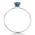 thumbnail image 3 of Gem Stone King 10K White Gold Ring Persian Blue Octagon Moissanite (0.58 Cttw), 3 of 6