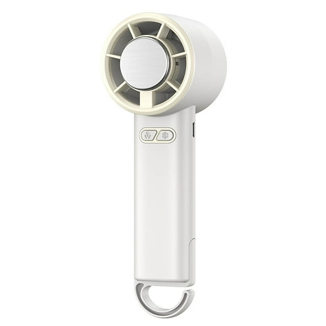 Naiovety Ventilador de hielo portátil y compacto con turbocompresor, tres velocidades y tecnología Wind Power Semiconductor. Electrodomésticos Crema