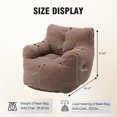 thumbnail image 2 of Domiluxe Bean Bag Chairs for Adults,Teddy Fabric Fluffy and Lazy Sofa with Armrests,Comfy BeanBag Sofa with Memory Sponge for Living Room,Bedroom,Coffee, 2 of 8
