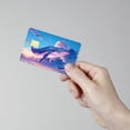 thumbnail image 5 of Rectangle PVC Plastic Waterproof Card Stickers Self-adhesion Card Skin for Bank Card Decor Whale 186x137mm, 5 of 6