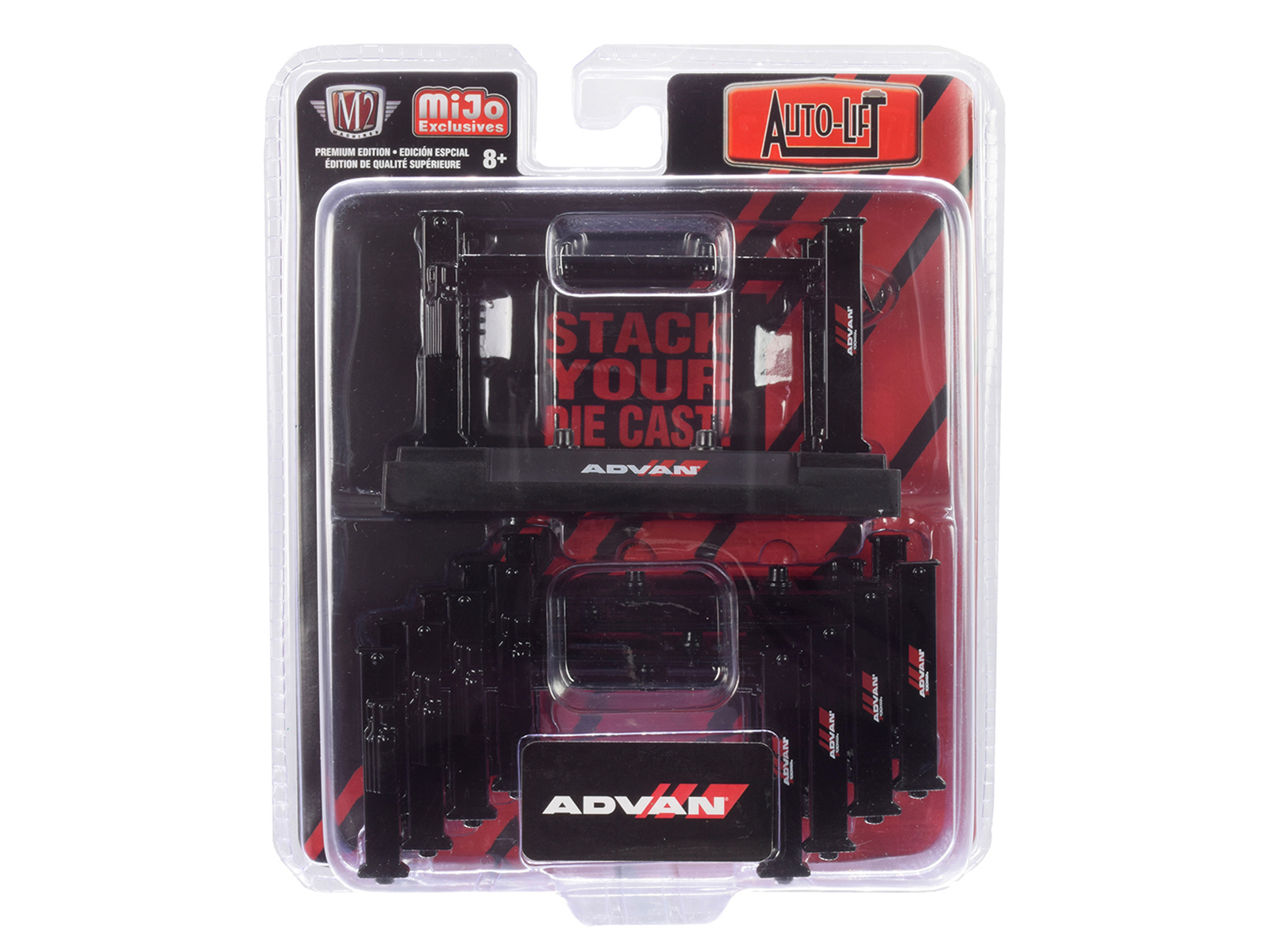 5-Piece ADVAN Yokohama Stackable Diecast Auto-Lifts for 1/64