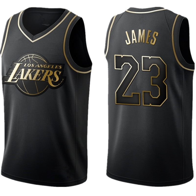 Nba Ball Gold Edition Lakers Lebron James Embroidered Basketball Jersey Walmart