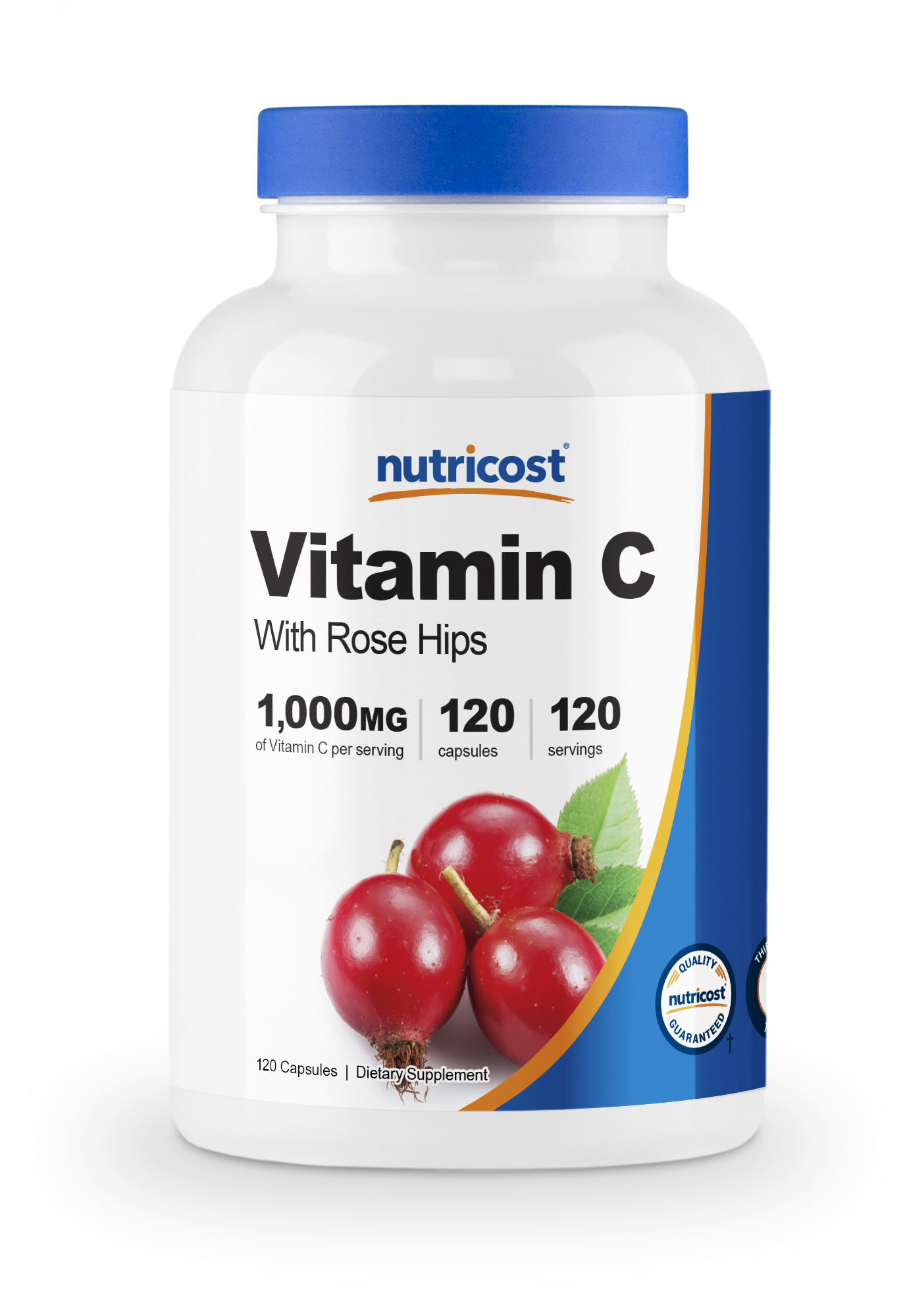 Nutricost Vitamin C with Rose Hips 1025mg, 120 Capsules Vitamin C 1