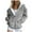 Gray-Jacket, variant on Utoimkio Women's Casual Hoodies Pullover Drawstring Long Sleeve Oversized Sweatshirts Solid Color Fall Pullover Tops with Pockets