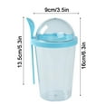 thumbnail image 4 of Parfait Tasses avec Couvercles Grande Capacité Tasse Apéritif Réutilisable Contenant pour Avoine de Nuit Orange Rouge, 4 of 7