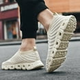 thumbnail image 2 of Men's Knit Shoes S𝗅ip On Laceless Sneakers Breathable Lightweight Athlet𝗂c Shoes Comfortable Outdoor Sports Shoes Soft Cushion Sole Casual L𝗈afers Shoes for Summer and Autumn, 2 of 9