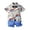 Blue, variant on Vedolay Boys' Short Sets Toddler Boy Clothes 2 Piece Summer Outfit Polo Shirt + Shorts Set,White 18-24 Months