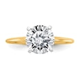 thumbnail image 3 of 14K Yellow Gold Ring Band Moissanite Round White 1.0ct. 6.5mm Solitaire, 3 of 4