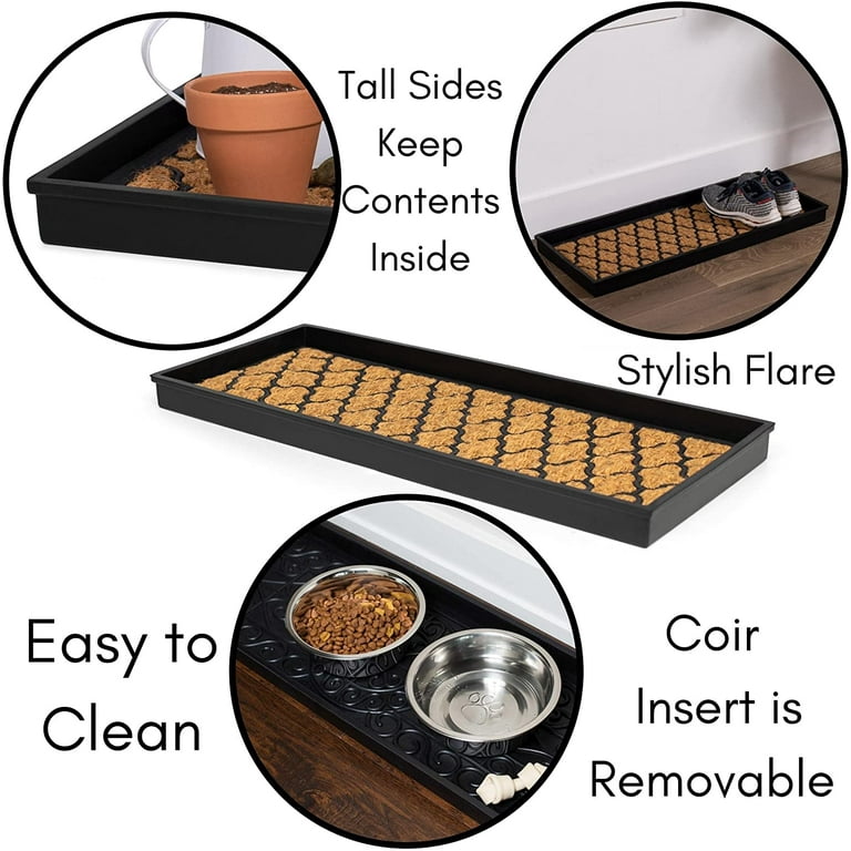 Birdrock Home Rubber Boot Tray with Coir Insert - 34 inch