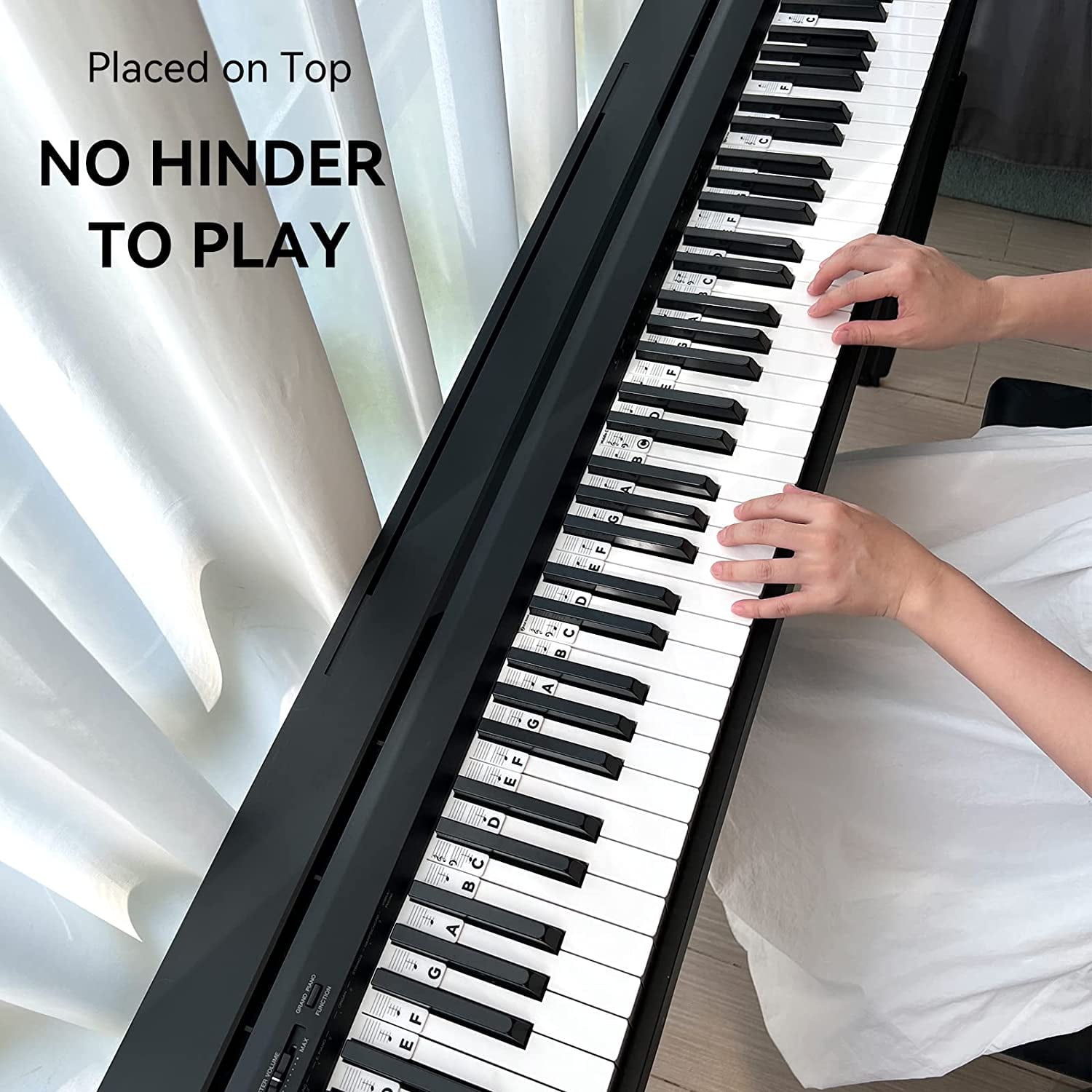  Piano Notes Guide for Beginner, Removable Piano Keyboard Note  Labels for Learning, 88-Key Full Size, Made of Silicone, No Need Stickers,  Reusable and Comes(Color) : 樂器