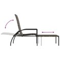 thumbnail image 5 of vidaXL Sun Loungers 2 pcs with Footrest PE Rattan Grey, 5 of 5