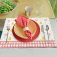 thumbnail image 4 of Easter Bunny Egg Pattern Linen Print Kitchen Dining Room Insulated Decorative Placemat（2）, 4 of 7