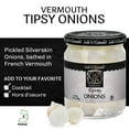 thumbnail image 2 of Tipsy Cocktail Onions in Jar with French Vermouth - Pickled Silverskin Onions for Cocktails, Appetizers, and Hors d'Oeuvres, Kosher Parve - Sable & Rosenfeld - 10.9 oz - Pack of 2, 2 of 7