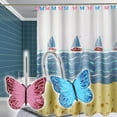 thumbnail image 2 of Agptek 12pcs Butterfly Shower Curtain Resin Hooks for Bathroom Decorative, 2 of 8