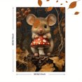 thumbnail image 3 of Qisvanset 12x16 Inch Mouse Mushroom Canvas Wall Art, Enchanted Forest Art Nursery Nature Home Decor, 3 of 8