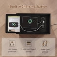 thumbnail image 6 of Laisnet Fluted End Table with Charging Station, 2 Drawers Narrow Side Table for Living Room, Wooden Bedside Table for Bedroom Small Space,Black, 6 of 7