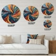 thumbnail image 5 of Designart "Symphony of Spirals III" Abstract Spirals Oversized Wall Clock, 5 of 5