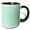 Black/White, variant on 3drose, Mint Green - Light Minty Pastel - Plain Simple One Single Solid Color - Very Pale Aqua Green, 11oz Two-tone Blue Mug