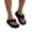 Black, variant on JeashCHAT Sandals for Women, Slide Sandals Summer New Fashion Casual Outdoor Mid-heel Women's One-line Slope Heel Slippers (Black)