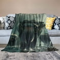 thumbnail image 2 of PRATYUS Luxury  Elephants Throw Blanket, Tipped Blanket, Super Warm, Flannel, Elegant, Fluffy Decoration Blanket for Sofa, Armchair, Couch and Bed 50x60in, 2 of 6