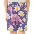thumbnail image 3 of Cartoon Dinosaur Pattern Athletic Shorts Breathable with Comfort Fit Drawstring Casual Sweatshorts Small, 3 of 9